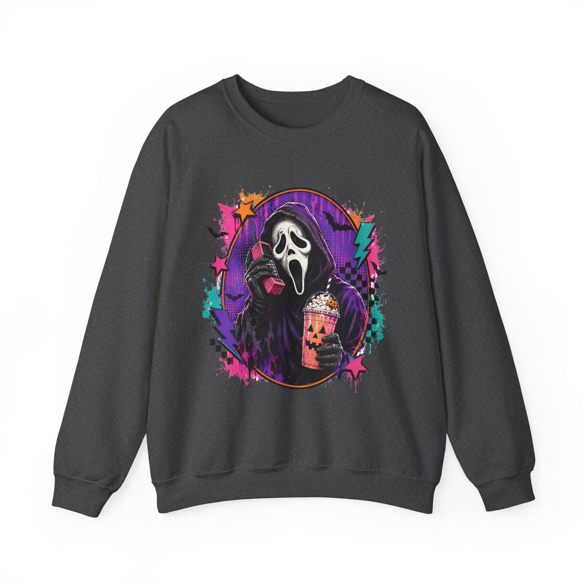Ghostface Neon Halloween Crewneck Sweatshirt