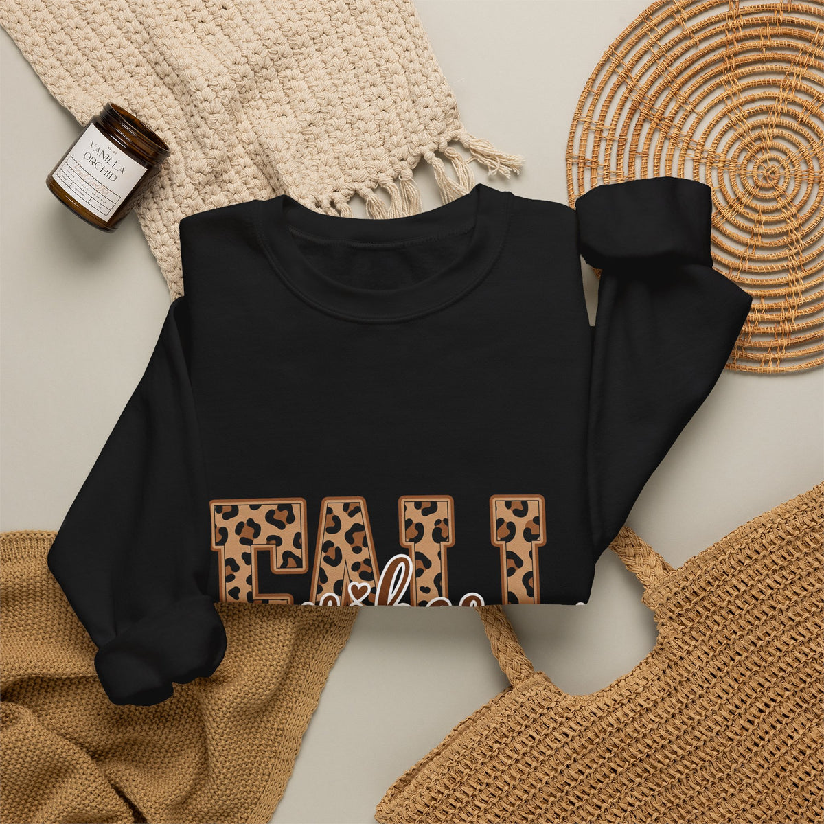 Fall Leopard 'Feels' Crewneck Sweatshirt