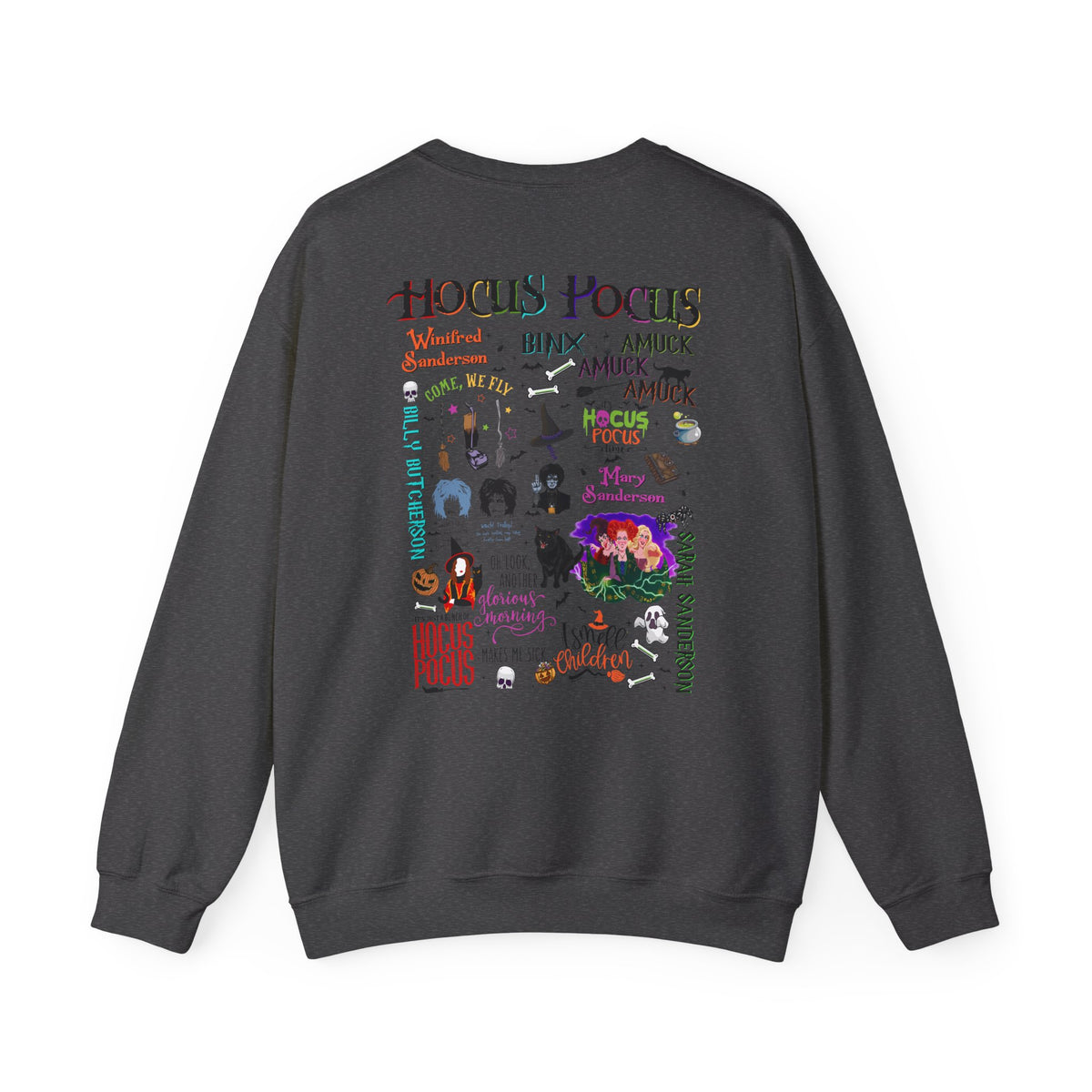 Hocus Pocus Crewneck Sweatshirt — "It's Just a Bunch of Hocus Pocus" Spellbinding Graphic