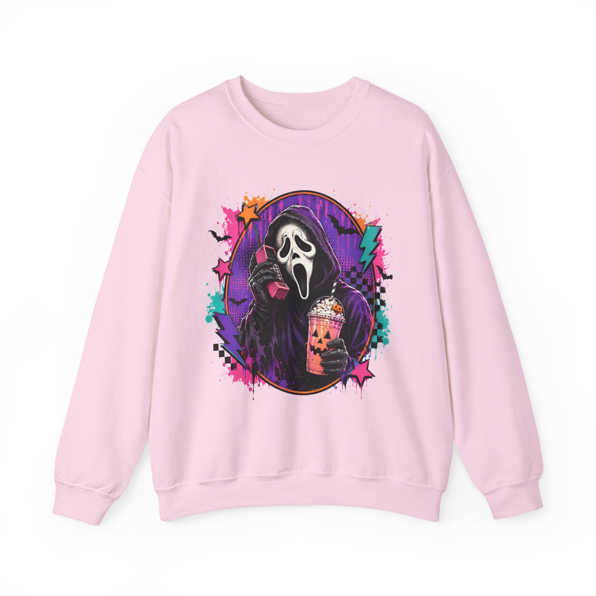 Ghostface Neon Halloween Crewneck Sweatshirt