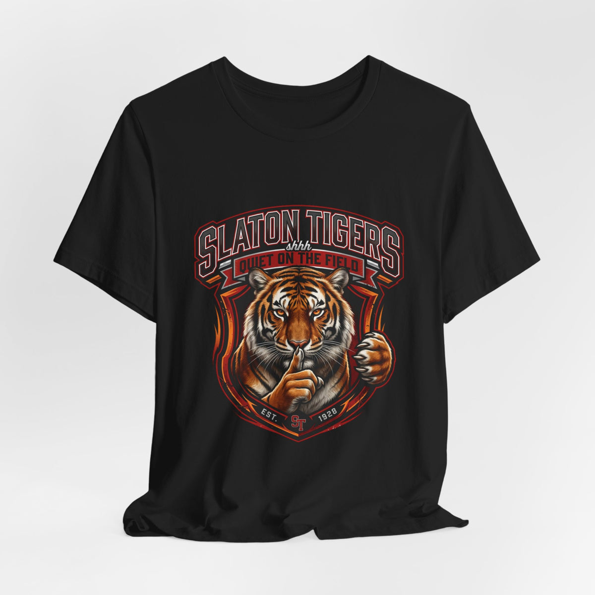 Slaton Tigers Mascot T-Shirt — Bold Vintage Tiger School Spirit Tee