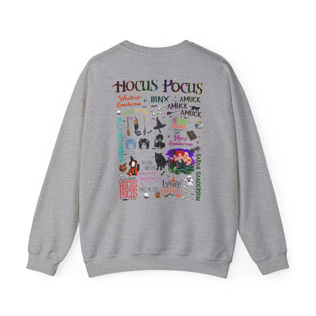 Hocus Pocus Crewneck Sweatshirt — "It's Just a Bunch of Hocus Pocus" Spellbinding Graphic