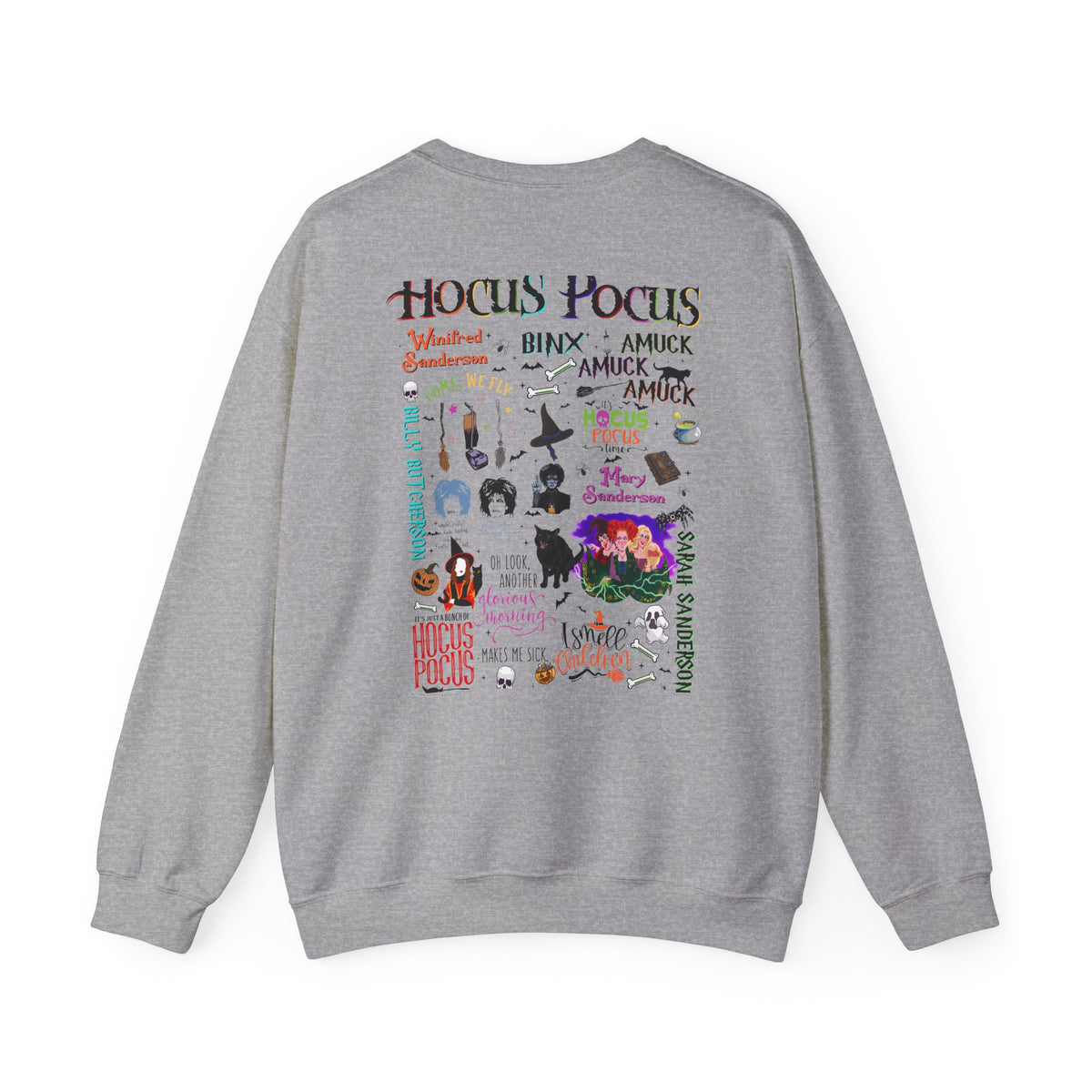 Hocus Pocus Crewneck Sweatshirt — "It's Just a Bunch of Hocus Pocus" Spellbinding Graphic