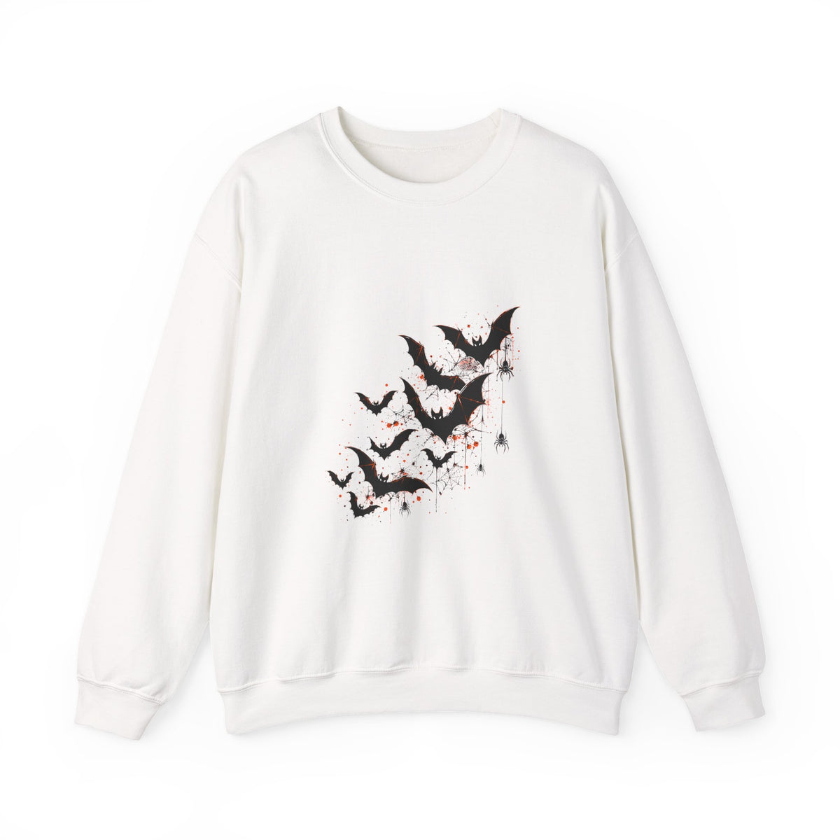 Crewneck Sweatshirt — 'Bat Shit Crazy' Halloween Bat Graphic