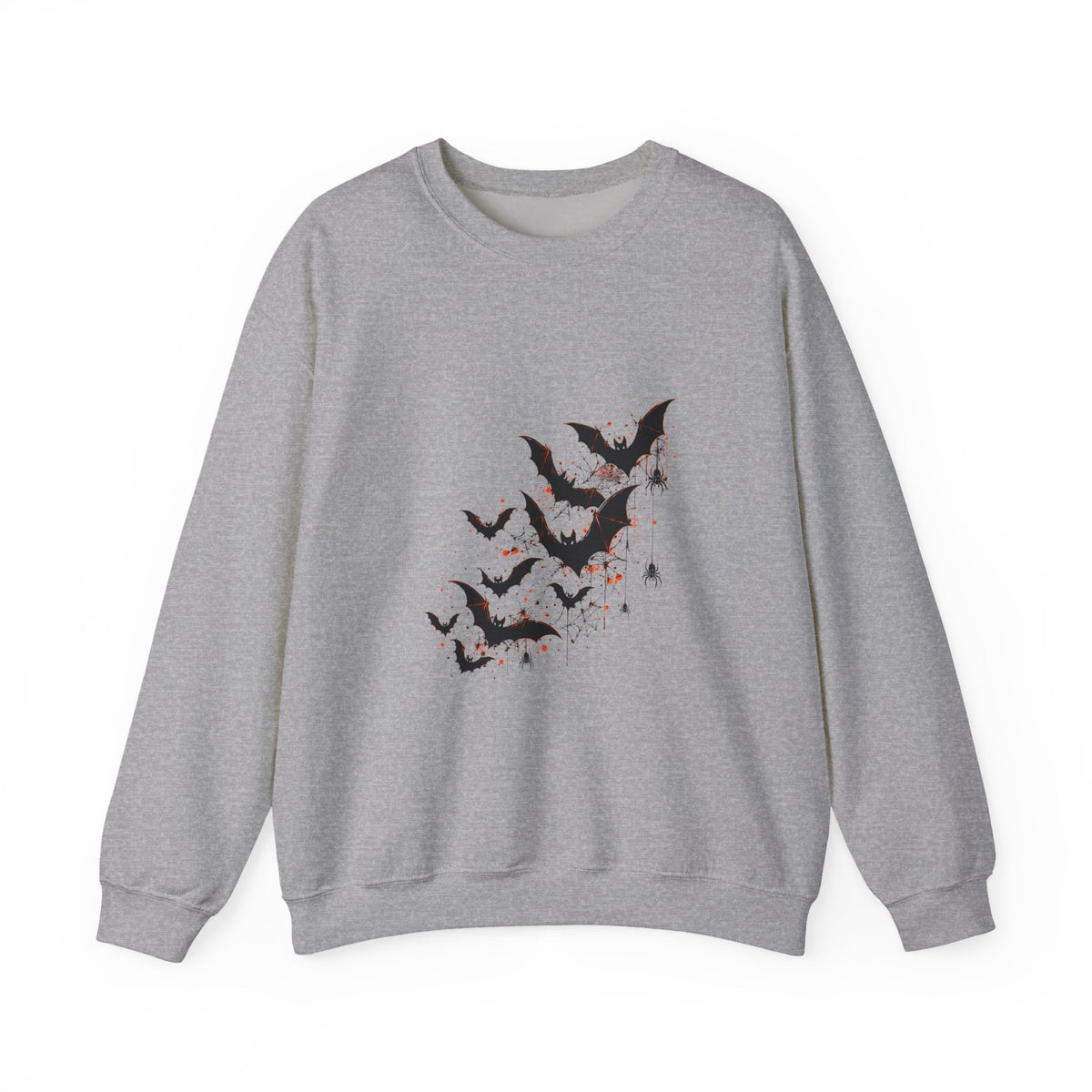 Crewneck Sweatshirt — 'Bat Shit Crazy' Halloween Bat Graphic