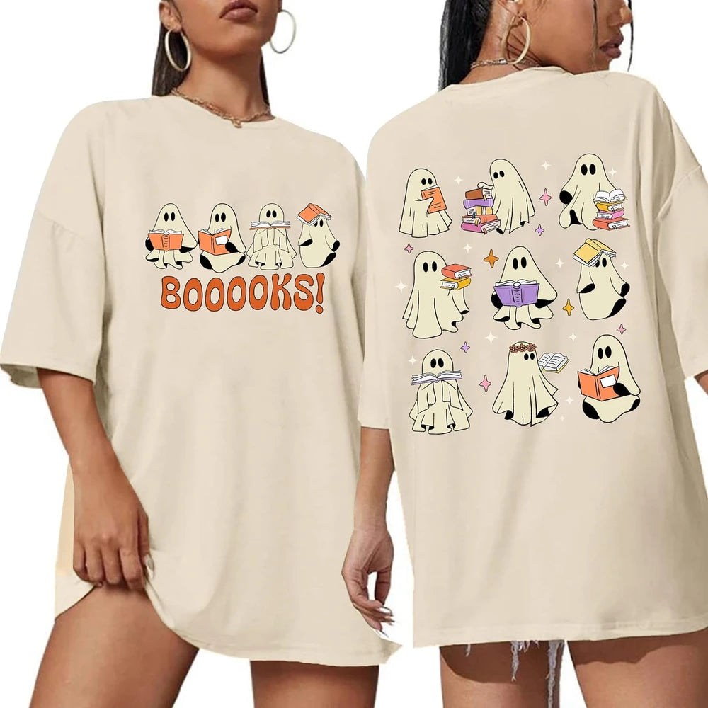 Oversized Ghost Reading T-Shirt
