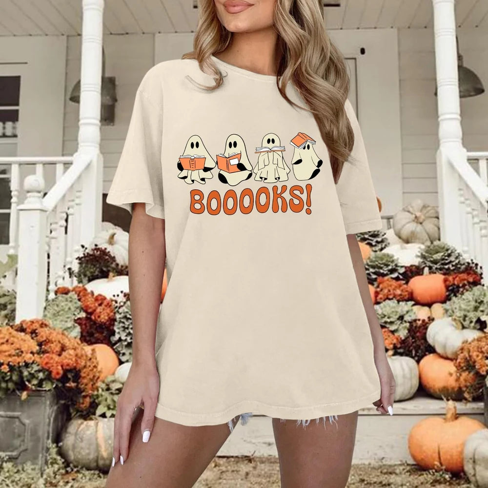 Oversized Ghost Reading T-Shirt