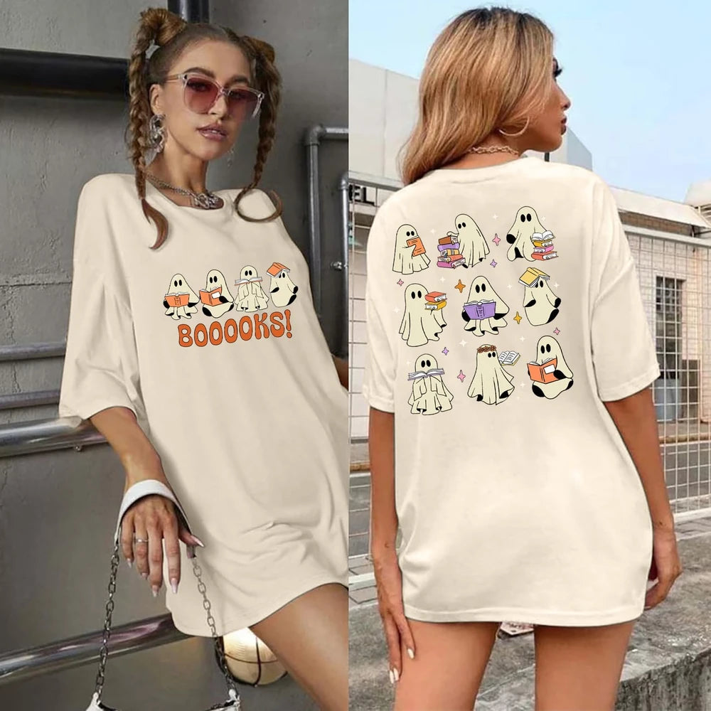 Oversized Ghost Reading T-Shirt