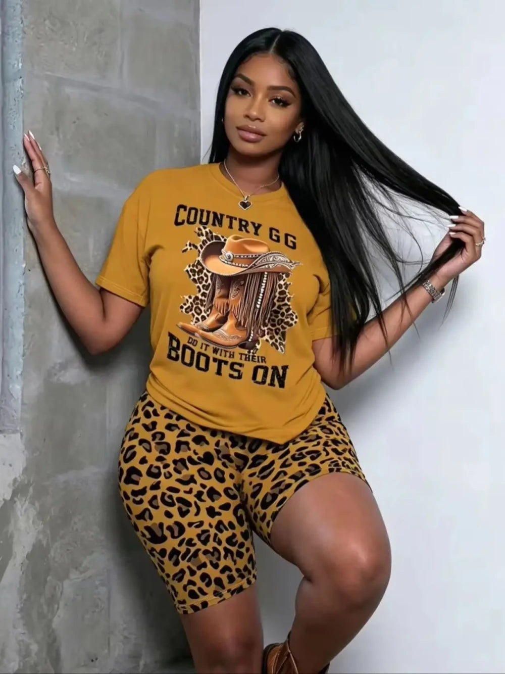 Plus Size Western Outfit Set