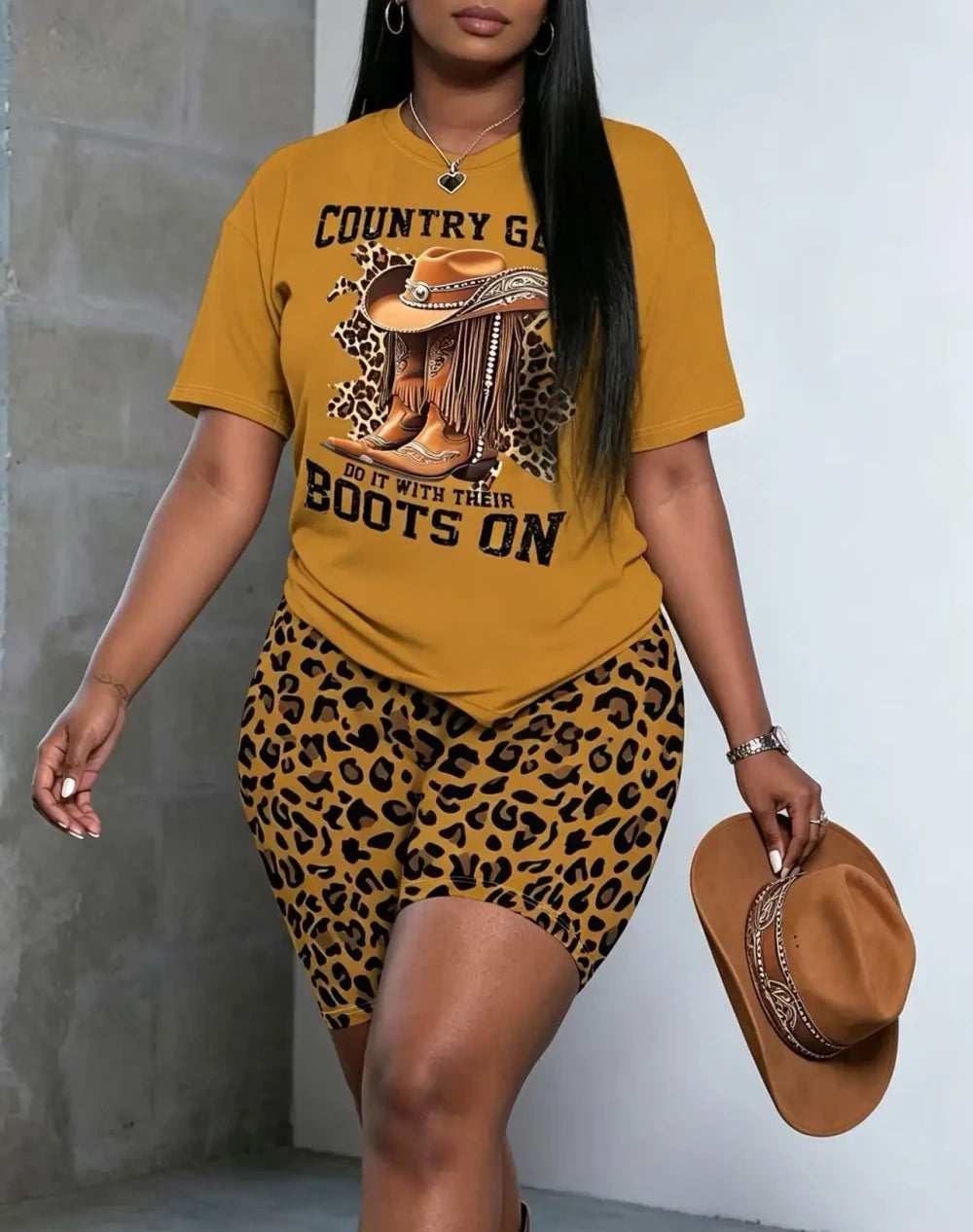 Plus Size Western Outfit Set