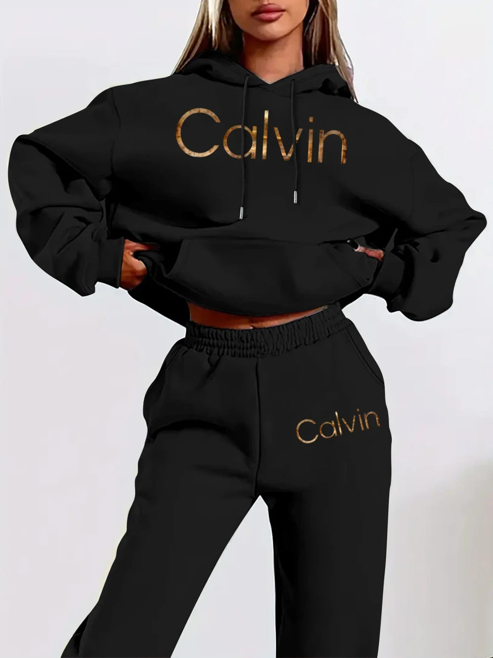 Printed Pullover Pants Set
