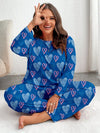 Heart Print Winter Pajamas
