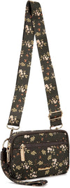 Floral Nylon Crossbody Phone Wallet