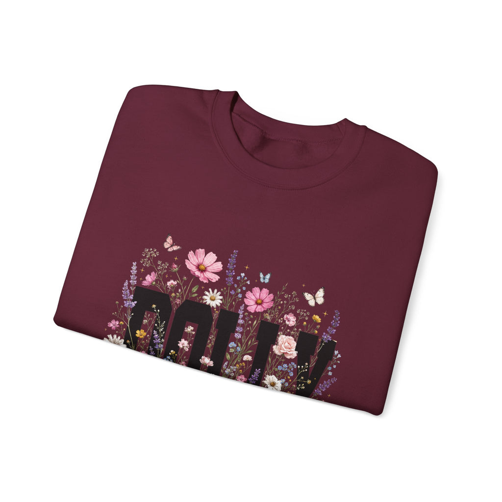 Mom Floral Crewneck Sweatshirt — Floral 'MOM' Garden Design, Mother's Day Gift