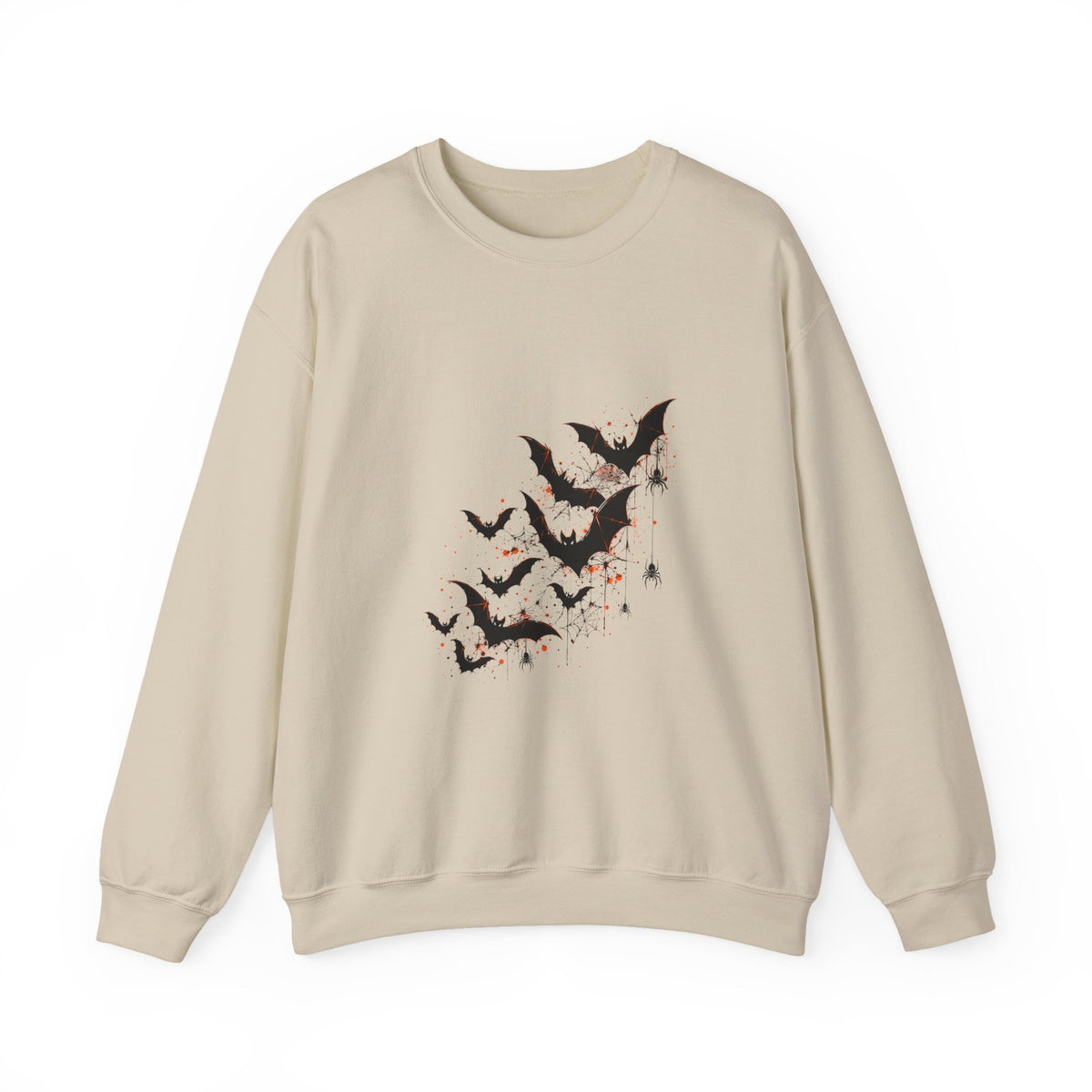 Crewneck Sweatshirt — 'Bat Shit Crazy' Halloween Bat Graphic