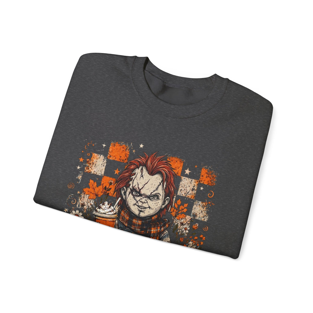 Chucky Halloween Crewneck Sweatshirt — Spooky Pumpkin Horror Graphic