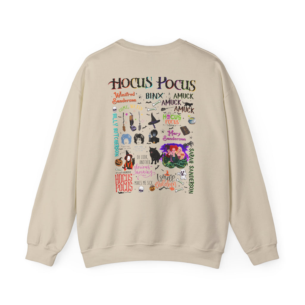 Hocus Pocus Crewneck Sweatshirt — "It's Just a Bunch of Hocus Pocus" Spellbinding Graphic