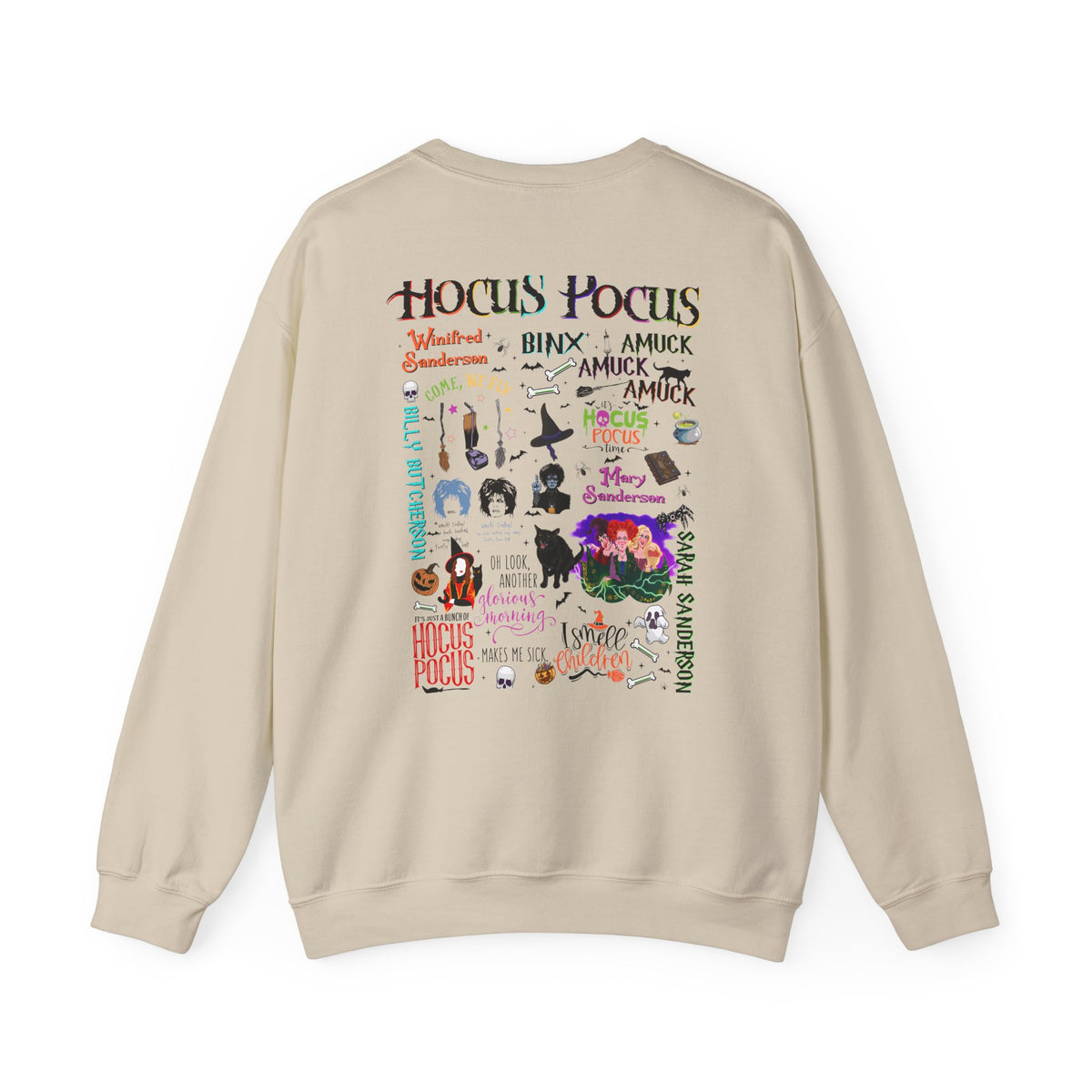 Hocus Pocus Crewneck Sweatshirt — "It's Just a Bunch of Hocus Pocus" Spellbinding Graphic