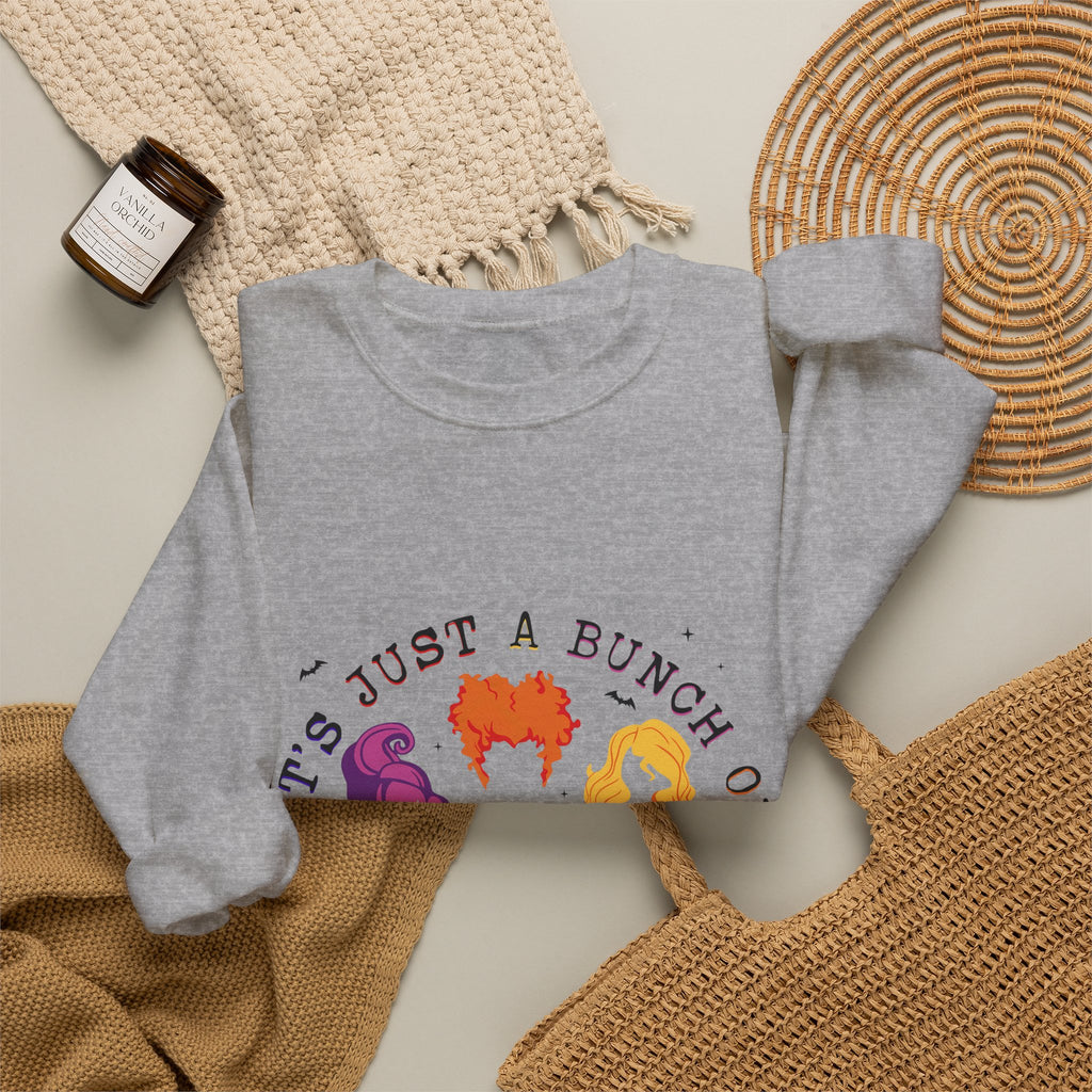 Hocus Pocus Crewneck Sweatshirt — "It's Just a Bunch of Hocus Pocus" Spellbinding Graphic