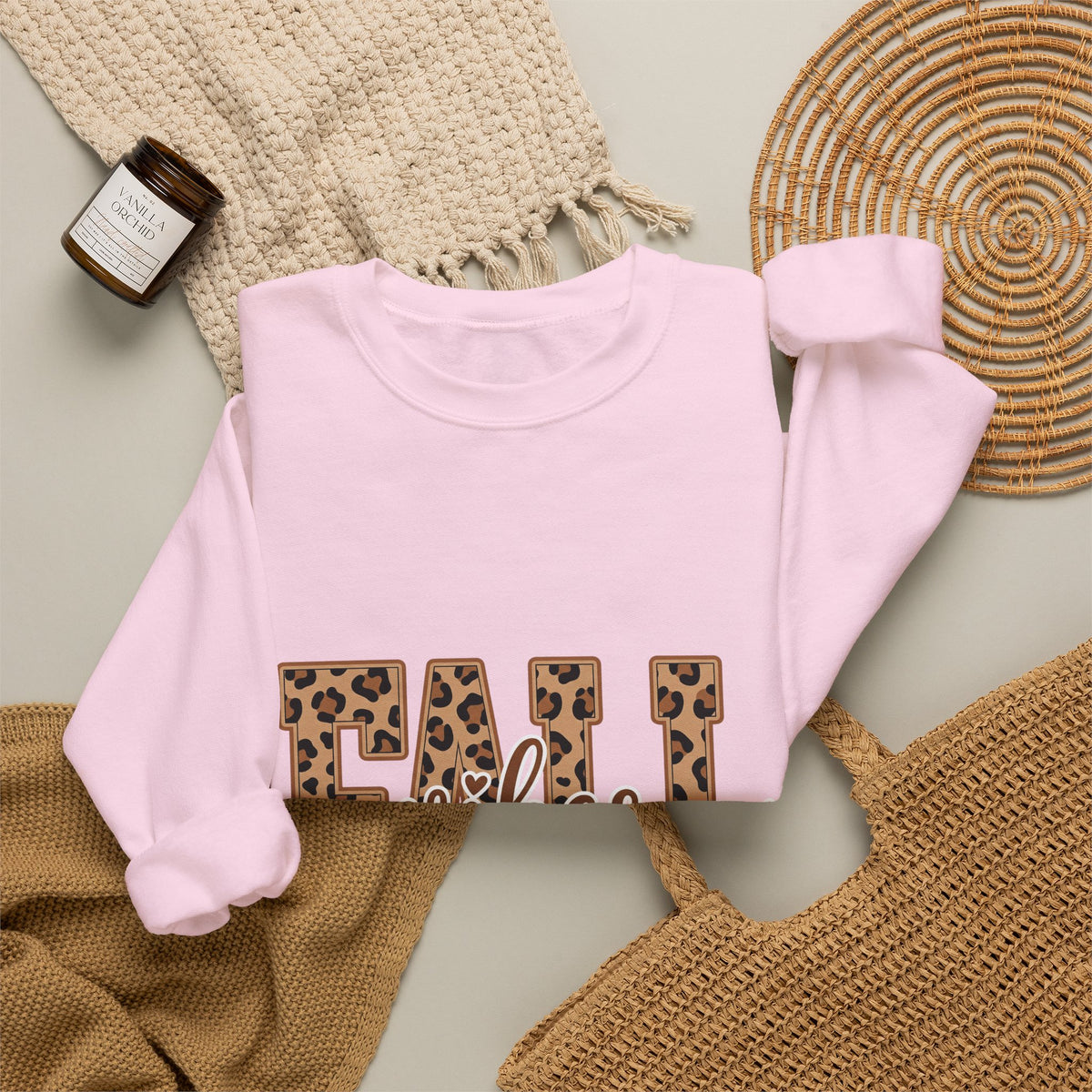 Fall Leopard 'Feels' Crewneck Sweatshirt