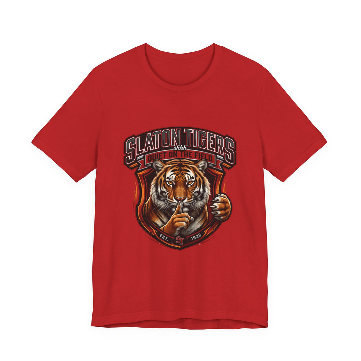 Slaton Tigers Mascot T-Shirt — Bold Vintage Tiger School Spirit Tee