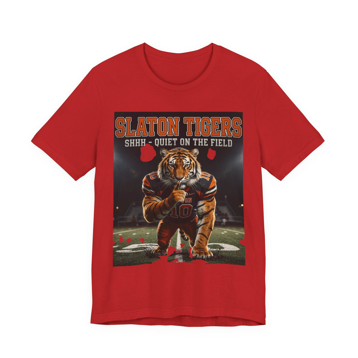 Slaton Tigers “Shh… Quiet on the Field” Football Tee