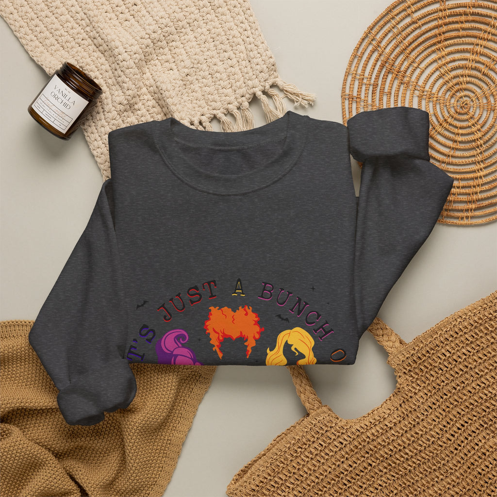 Hocus Pocus Crewneck Sweatshirt — "It's Just a Bunch of Hocus Pocus" Spellbinding Graphic