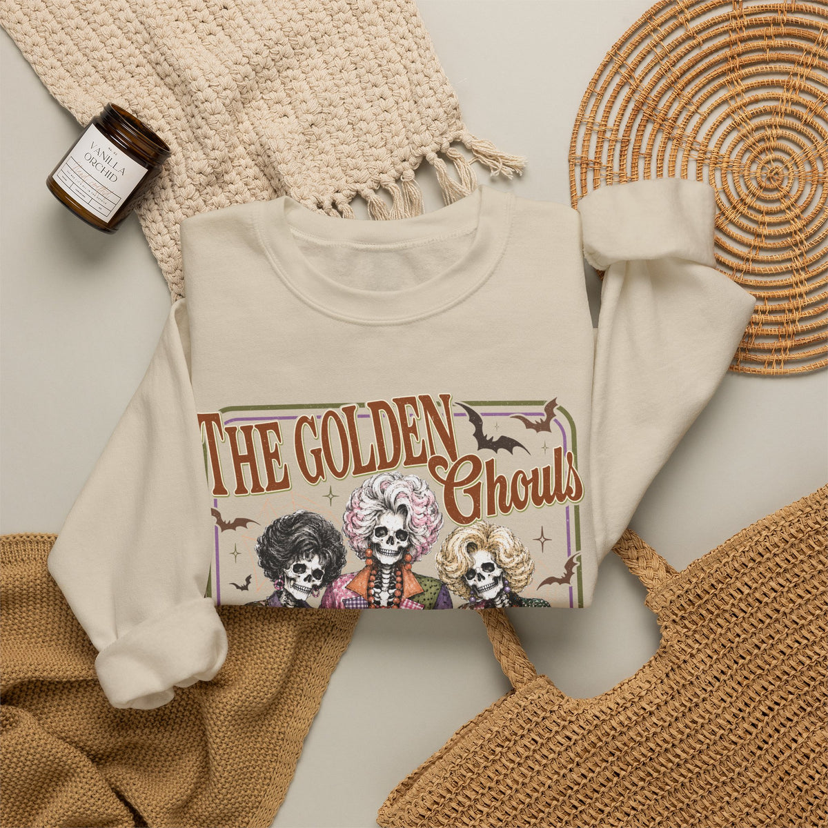 "The Golden Ghouls" Retro Skeleton Band Graphic