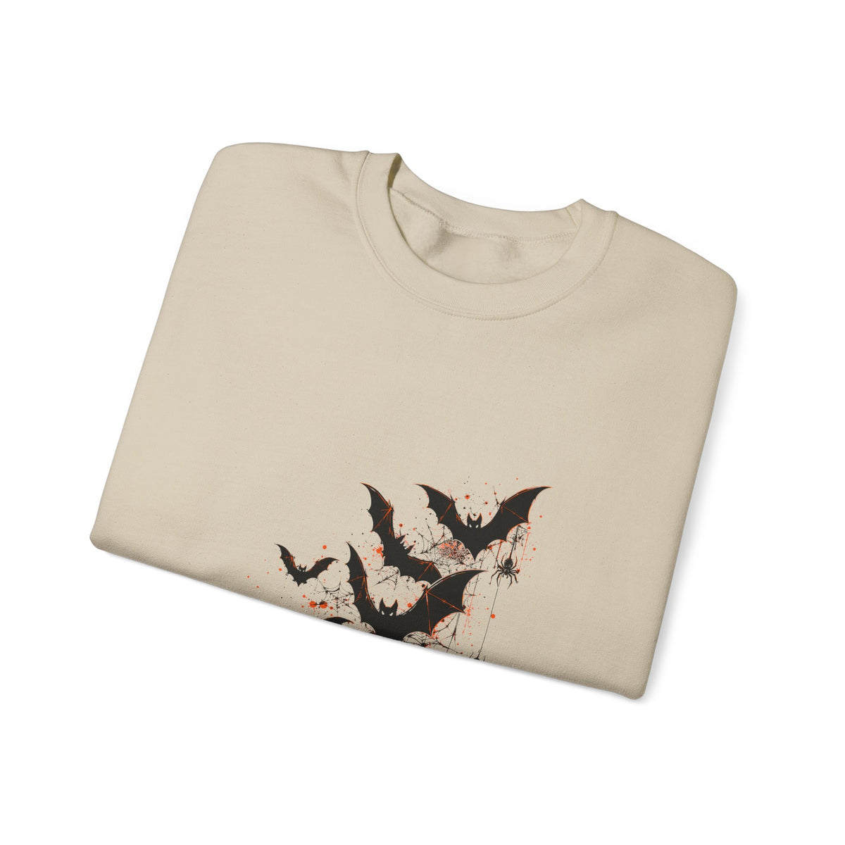 Crewneck Sweatshirt — 'Bat Shit Crazy' Halloween Bat Graphic