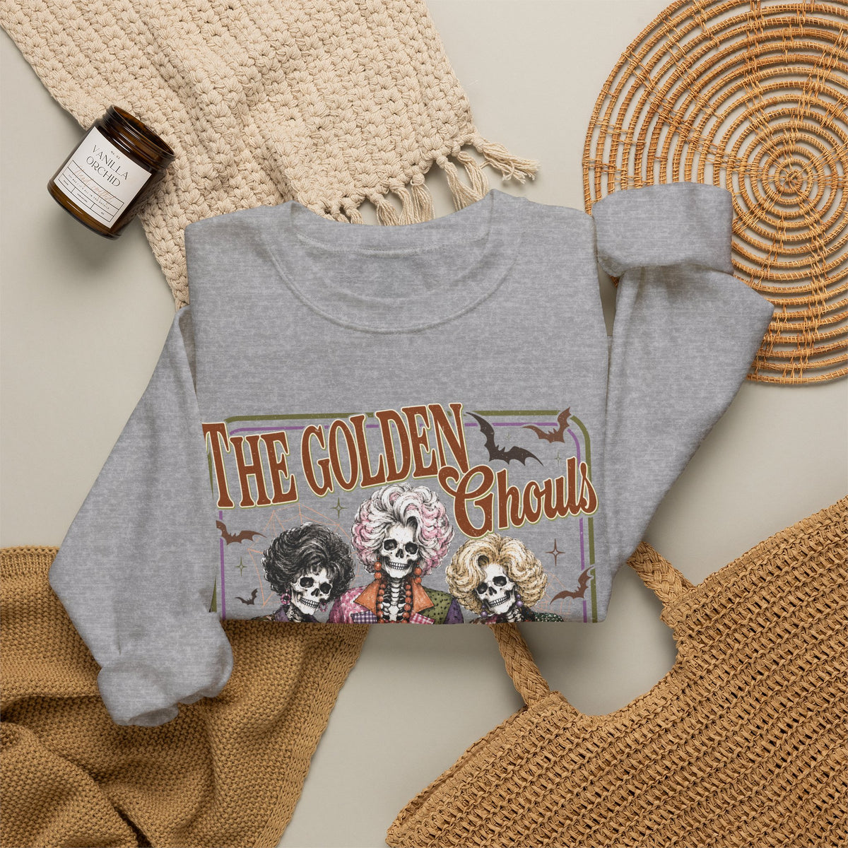 "The Golden Ghouls" Retro Skeleton Band Graphic