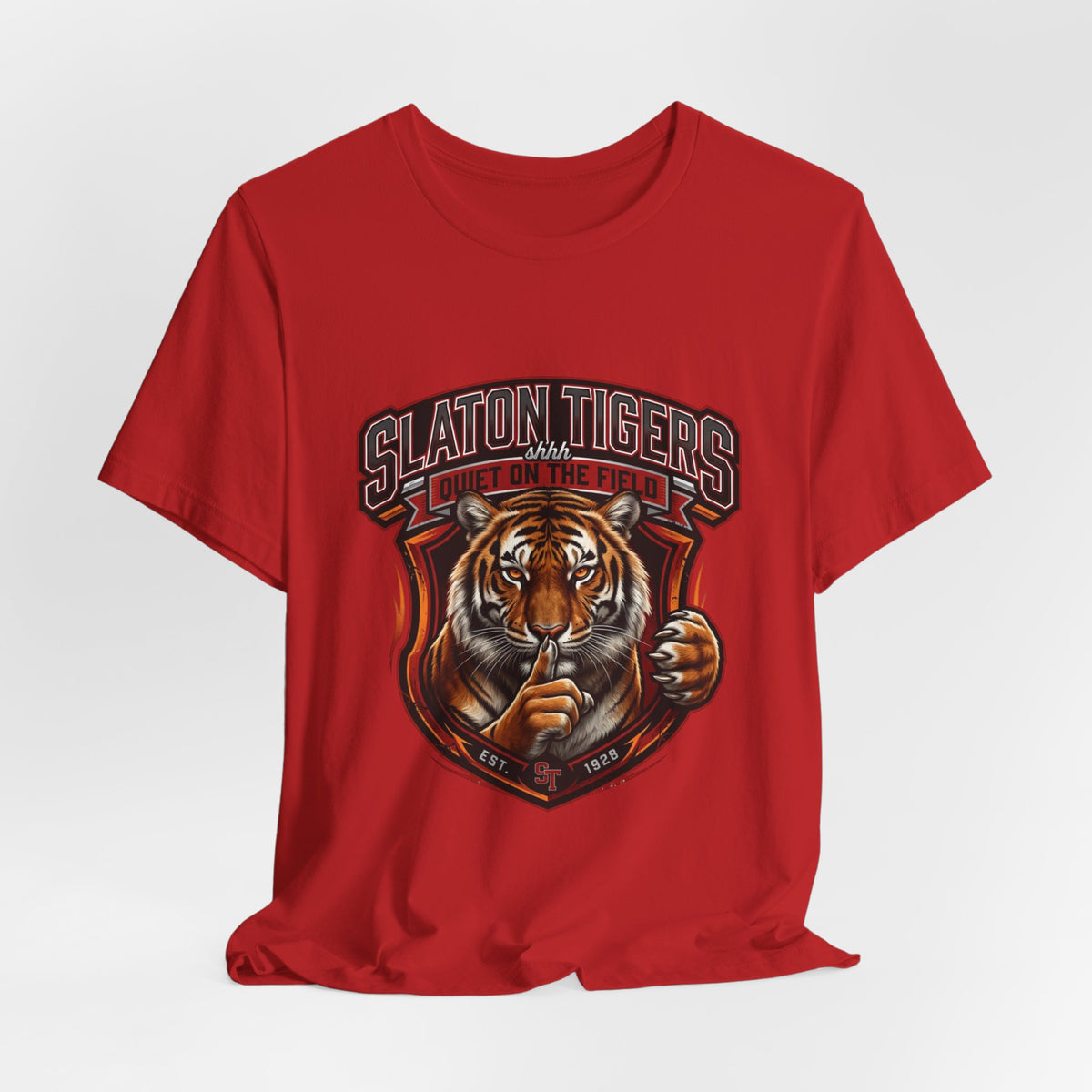 Slaton Tigers Mascot T-Shirt — Bold Vintage Tiger School Spirit Tee