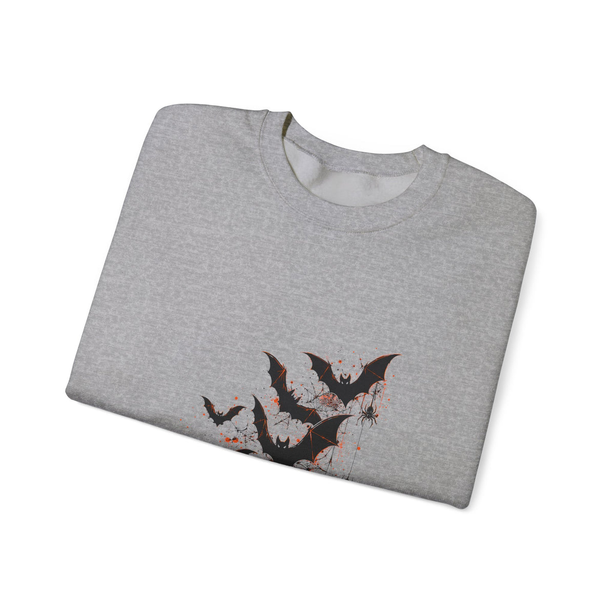 Crewneck Sweatshirt — 'Bat Shit Crazy' Halloween Bat Graphic