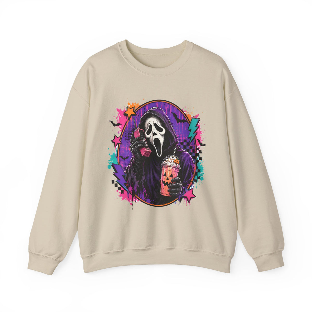 Ghostface Neon Halloween Crewneck Sweatshirt