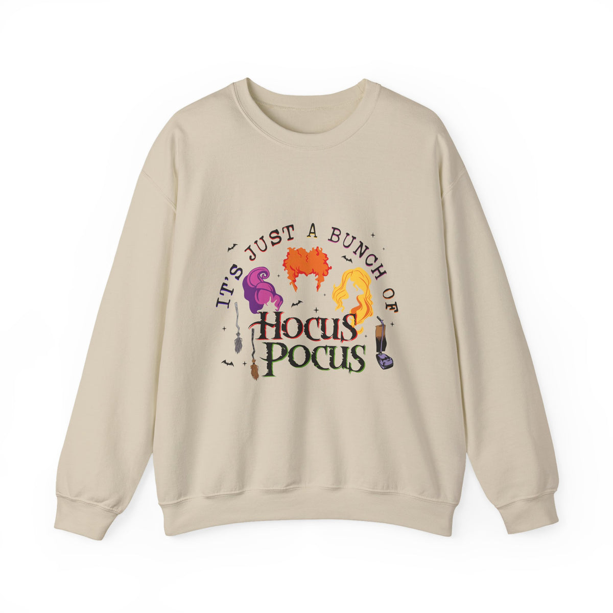 Hocus Pocus Crewneck Sweatshirt — "It's Just a Bunch of Hocus Pocus" Spellbinding Graphic