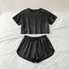 Satin Pajama Shorts Set