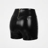 Glossy Plus Size Faux Leather Shorts