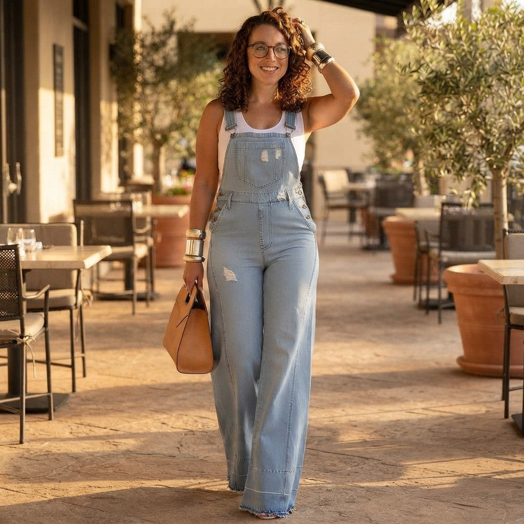 Curve Denim Jumpsuit